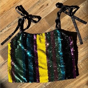 Zara Sequin Top
